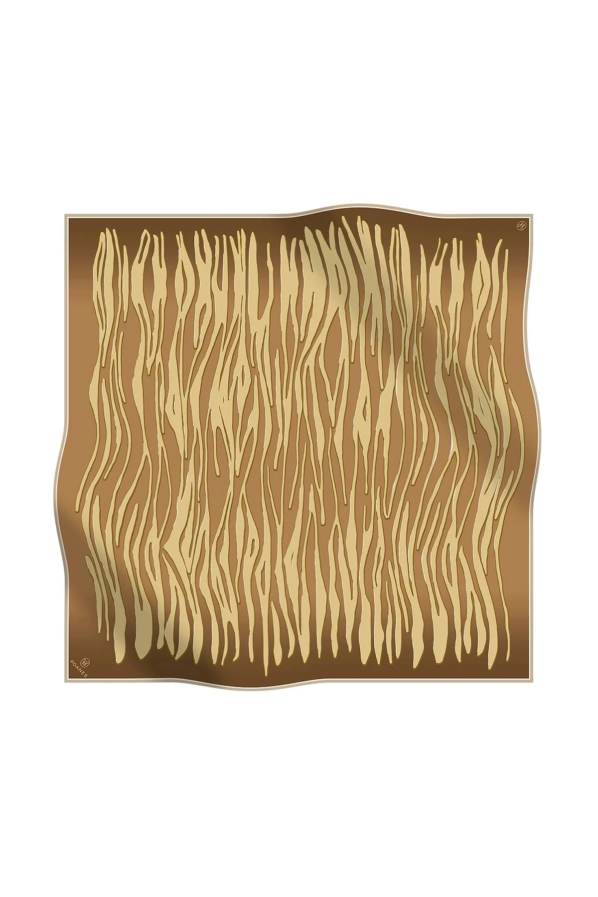 Poanes ZEBRA DESENLİ TWILL İPEK EŞARP görseli 2