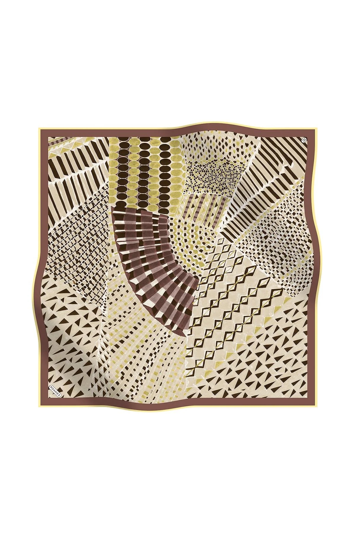 Poanes GEOMETRİ DESENLİ TWILL İPEK EŞARP görseli 2