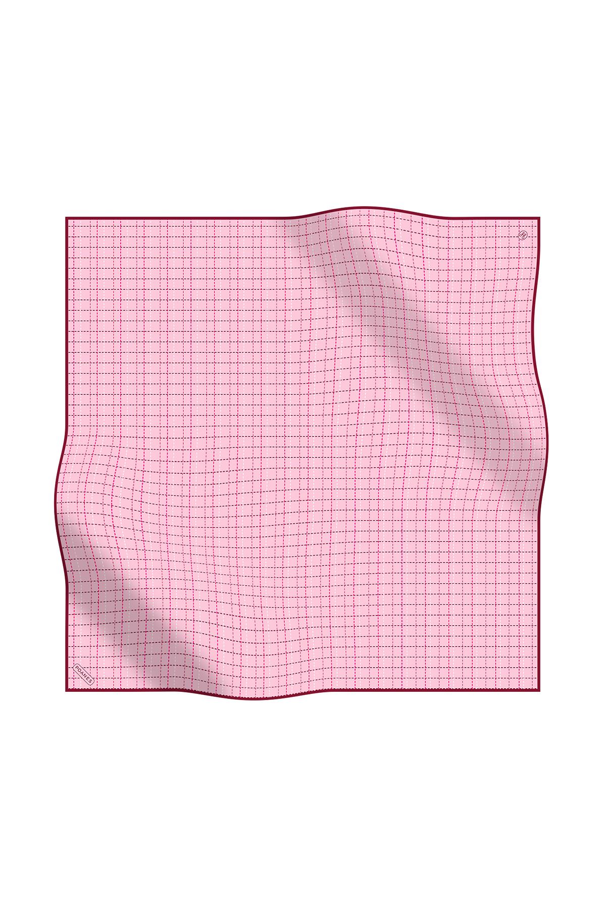 Poanes ÇİZGİ DESENLİ TWILL İPEK EŞARP