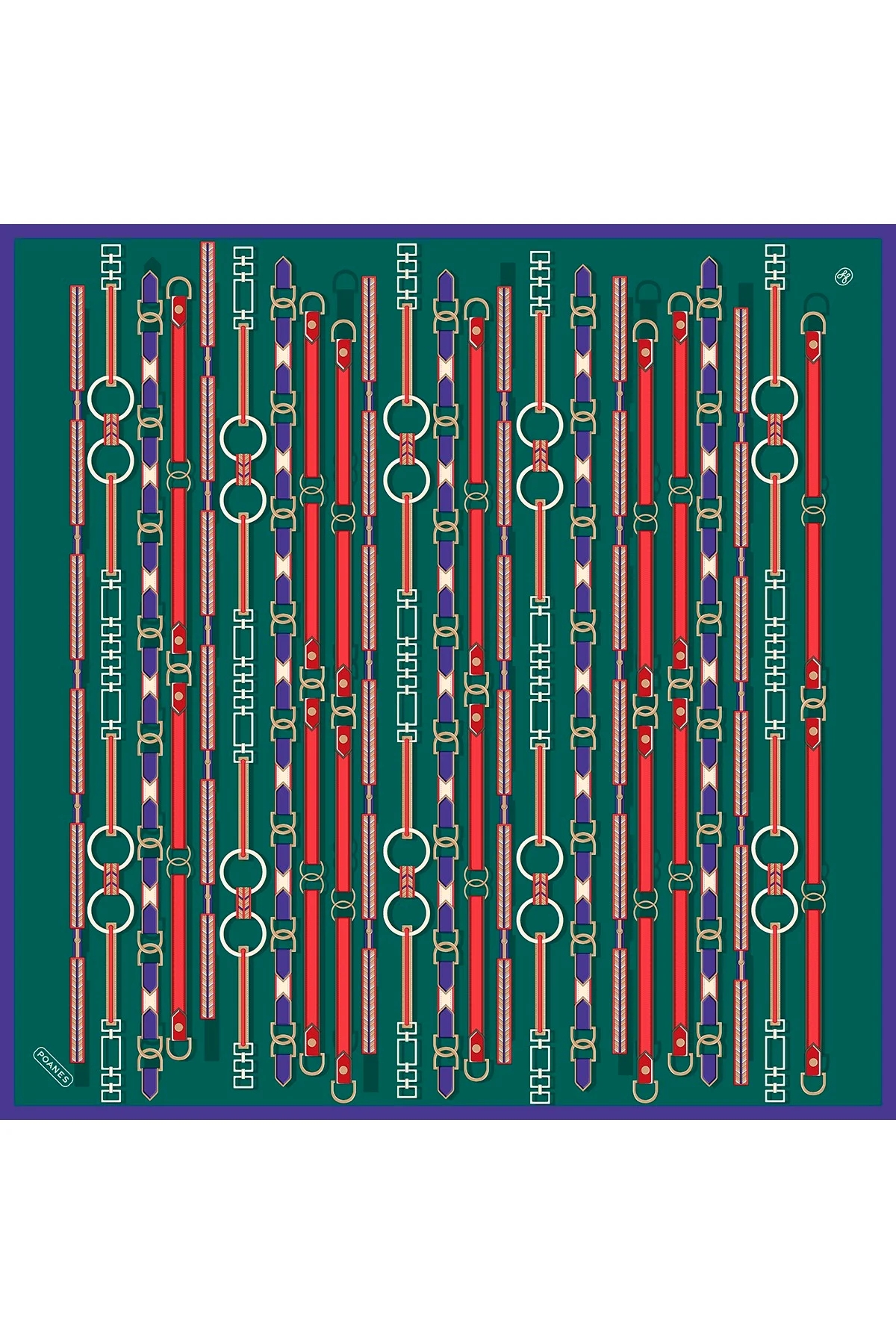 Dikey Ritim Desenli Twill İpek Eşarp