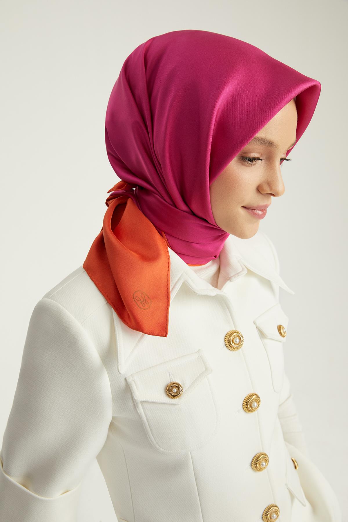 DÜZ ÇİFT TARAFLI TWILL İPEK EŞARP