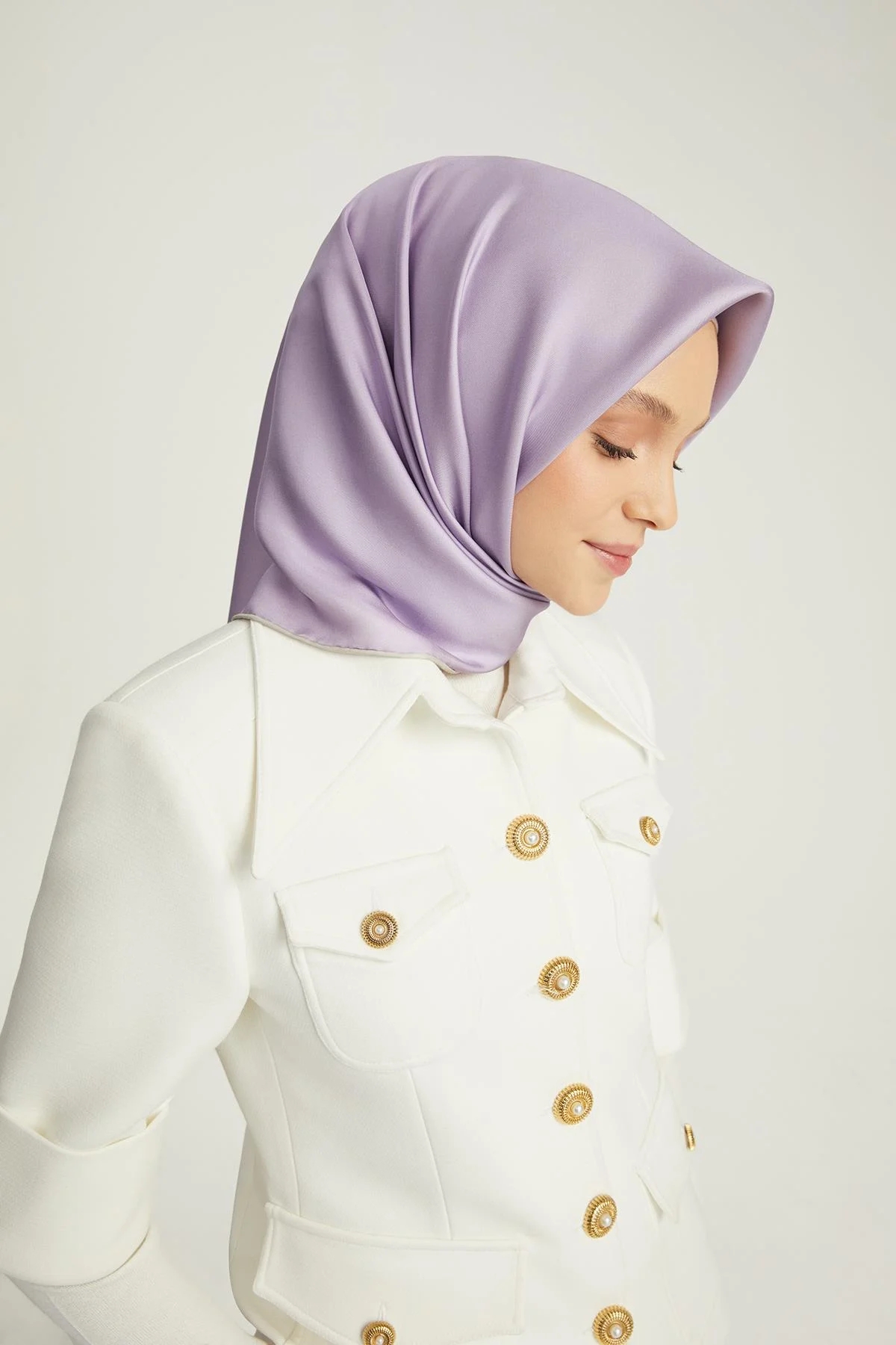 DÜZ ÇİFT TARAFLI TWILL İPEK EŞARP
