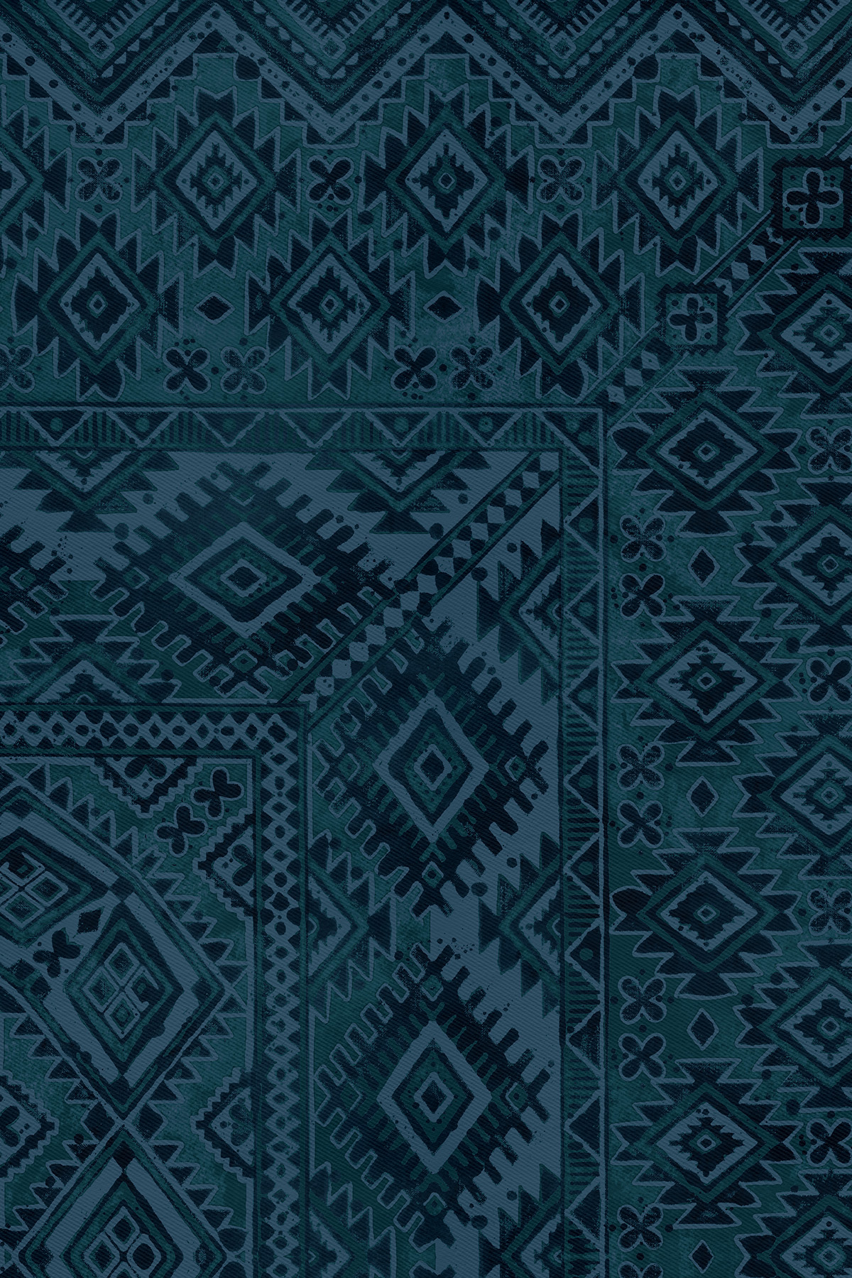 Poanes Etnik Desenli Twill İpek Eşarp görseli 3