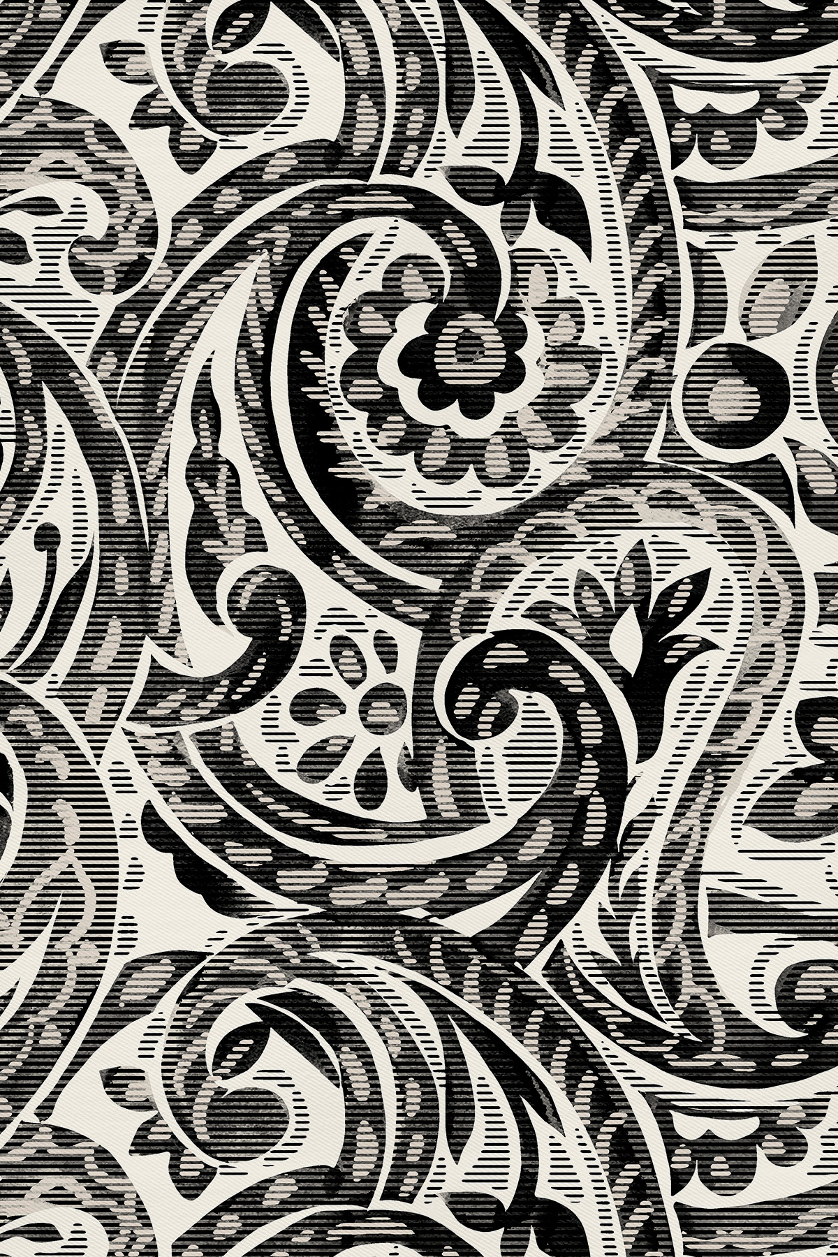 Poanes Paisley Dalgası Desenli Twill İpek Eşarp görseli 4