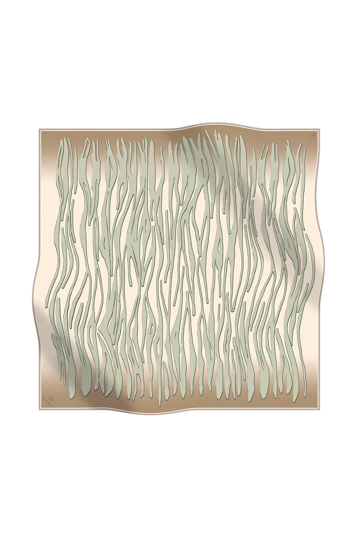 Poanes ZEBRA DESENLİ TWILL İPEK EŞARP