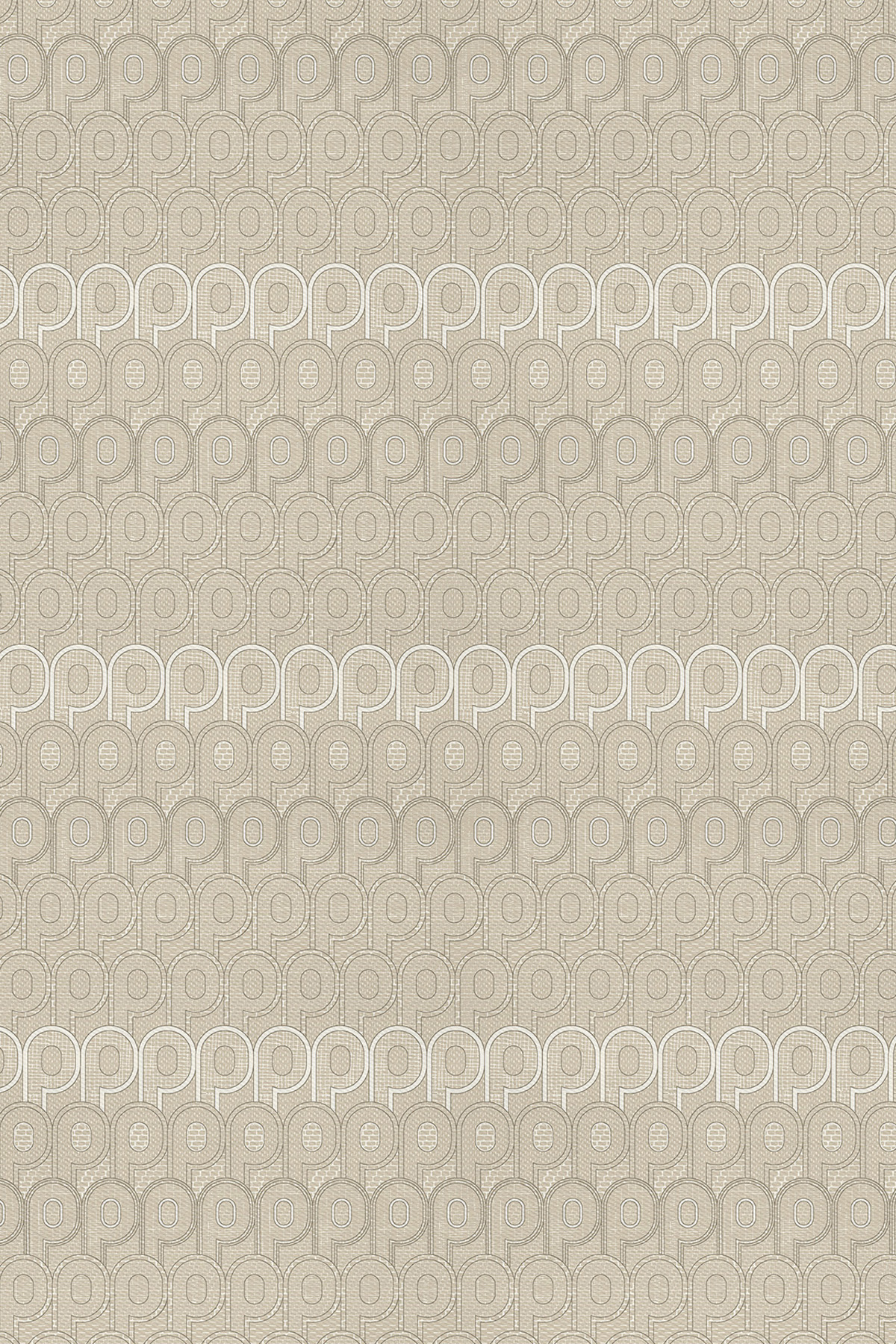 Poanes Monogram Desenli Krep İpek Şal görseli 2