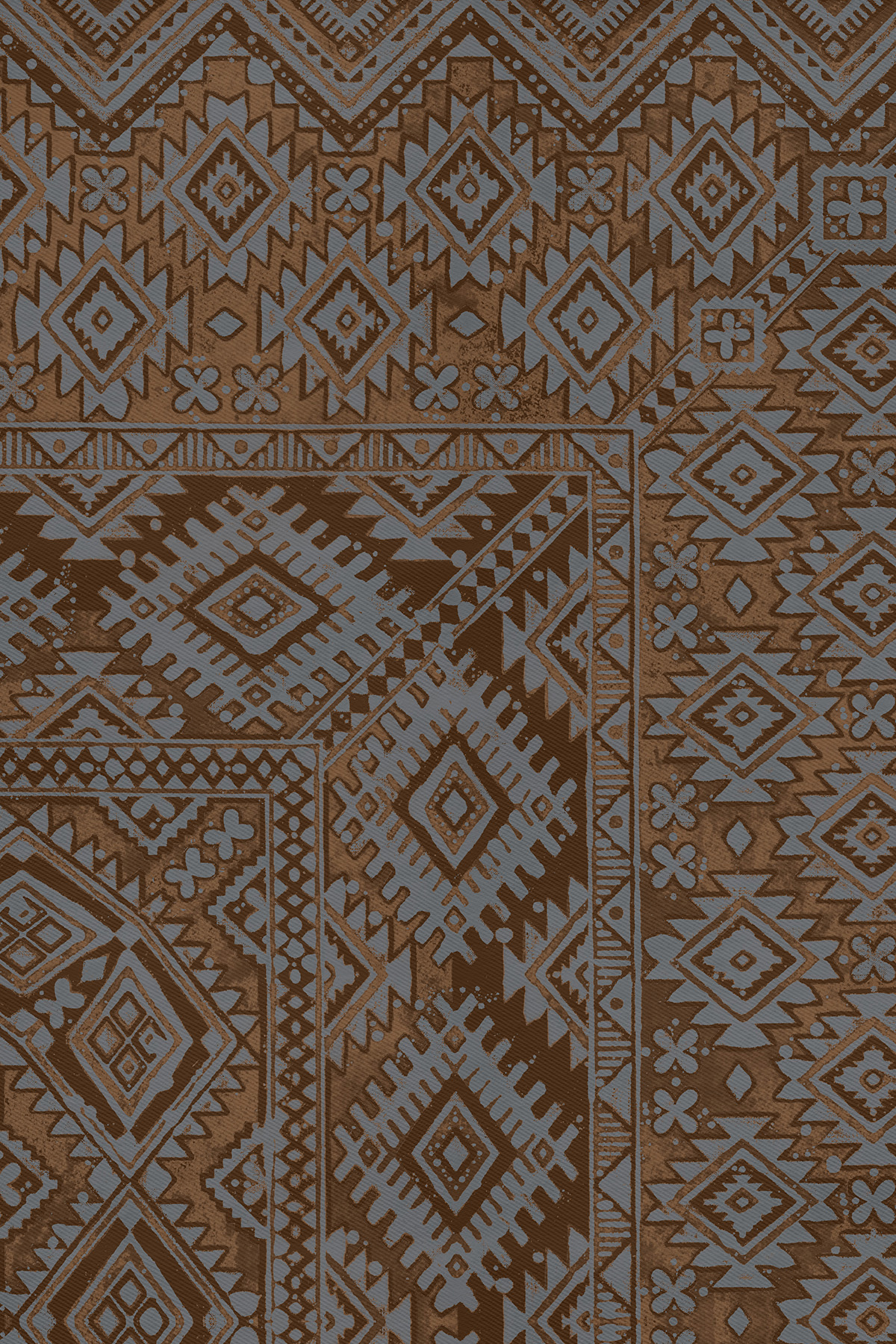 Poanes Etnik Desenli Twill İpek Eşarp görseli 2