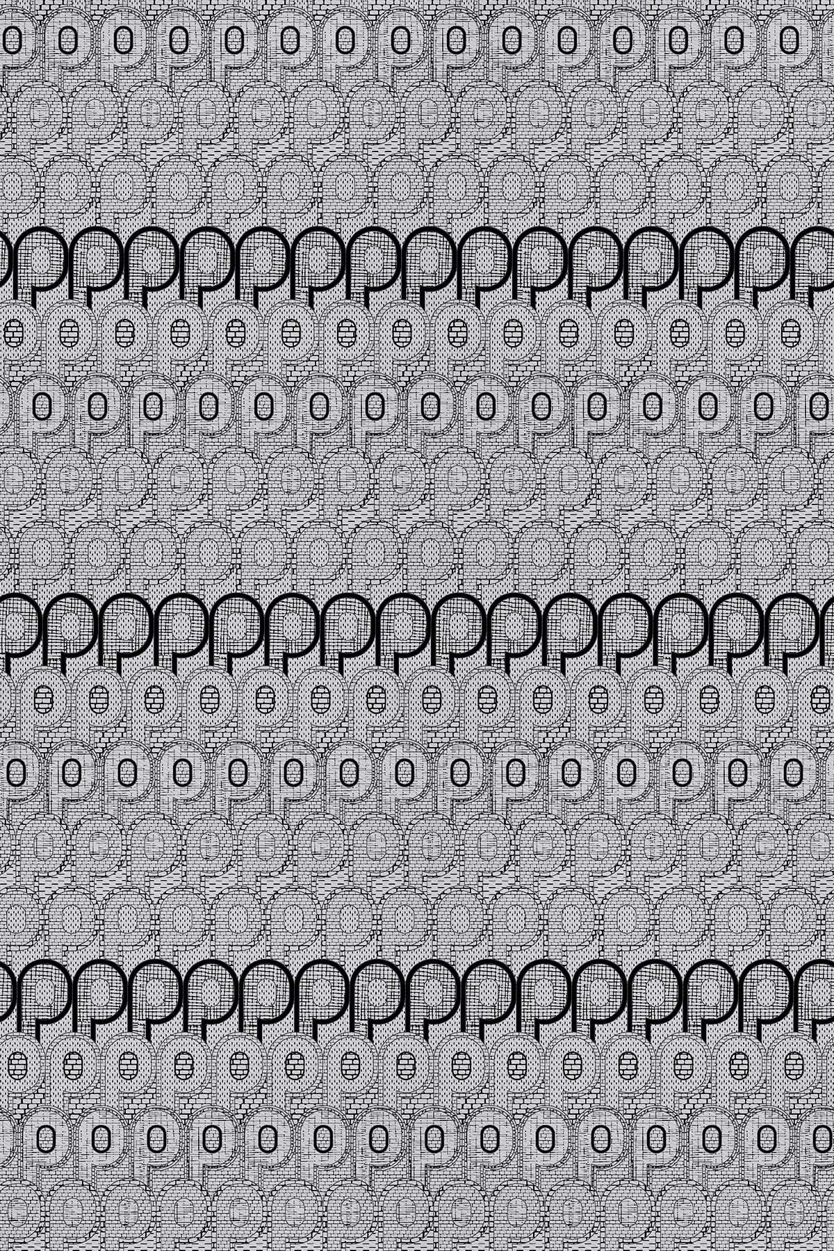 Poanes Monogram Desenli Twill İpek Eşarp görseli 2