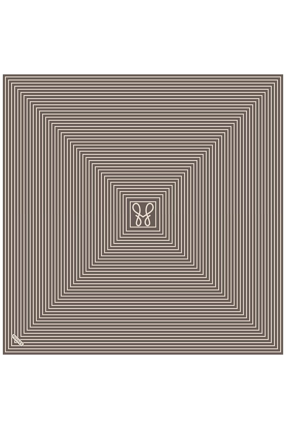 Poanes Linea Desenli Twill İpek Eşarp görseli 1