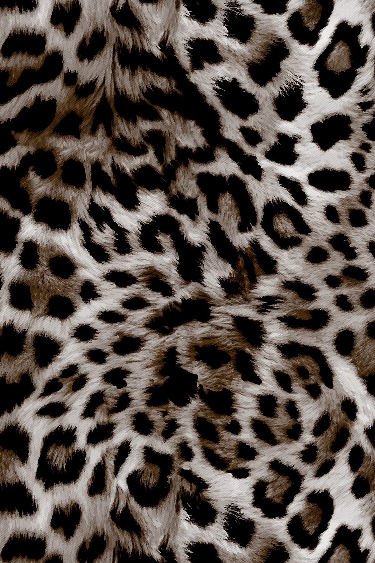 Poanes Leopar Desenli Twill İpek Eşarp görseli 2