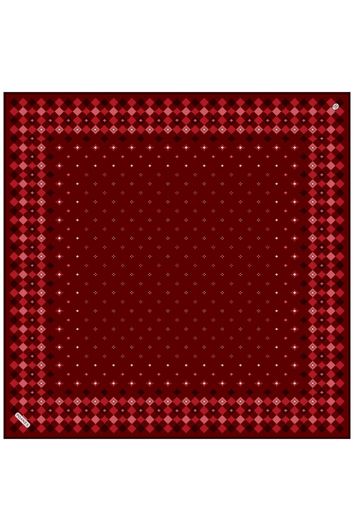 Poanes Yıldız Desenli Twill İpek Eşarp video önizlemesi