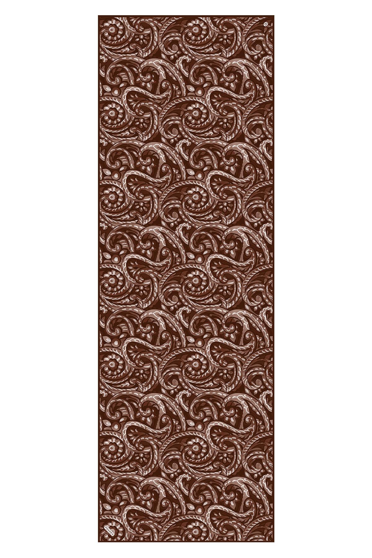 Paisley Dalgası Desenli Krep İpek Şal