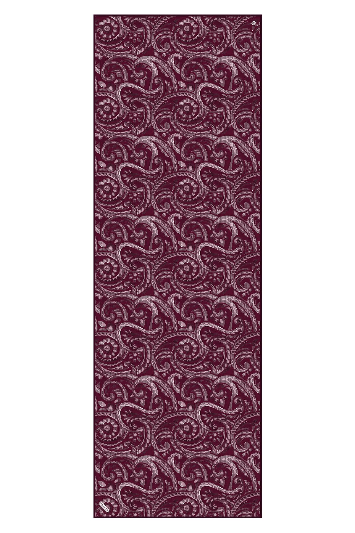 Paisley Dalgası Desenli Krep İpek Şal
