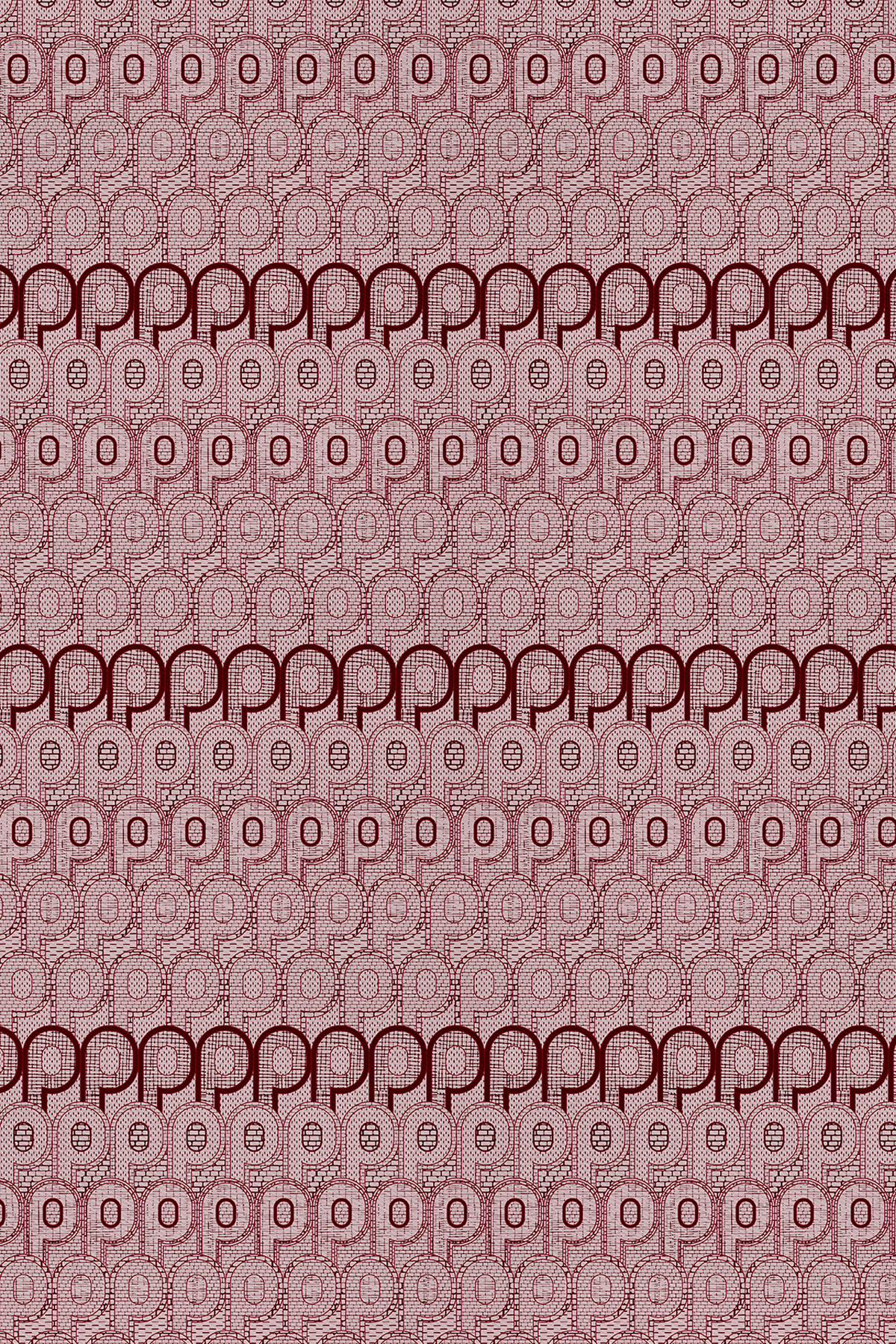 Monogram Desenli Krep İpek Şal görseli 2