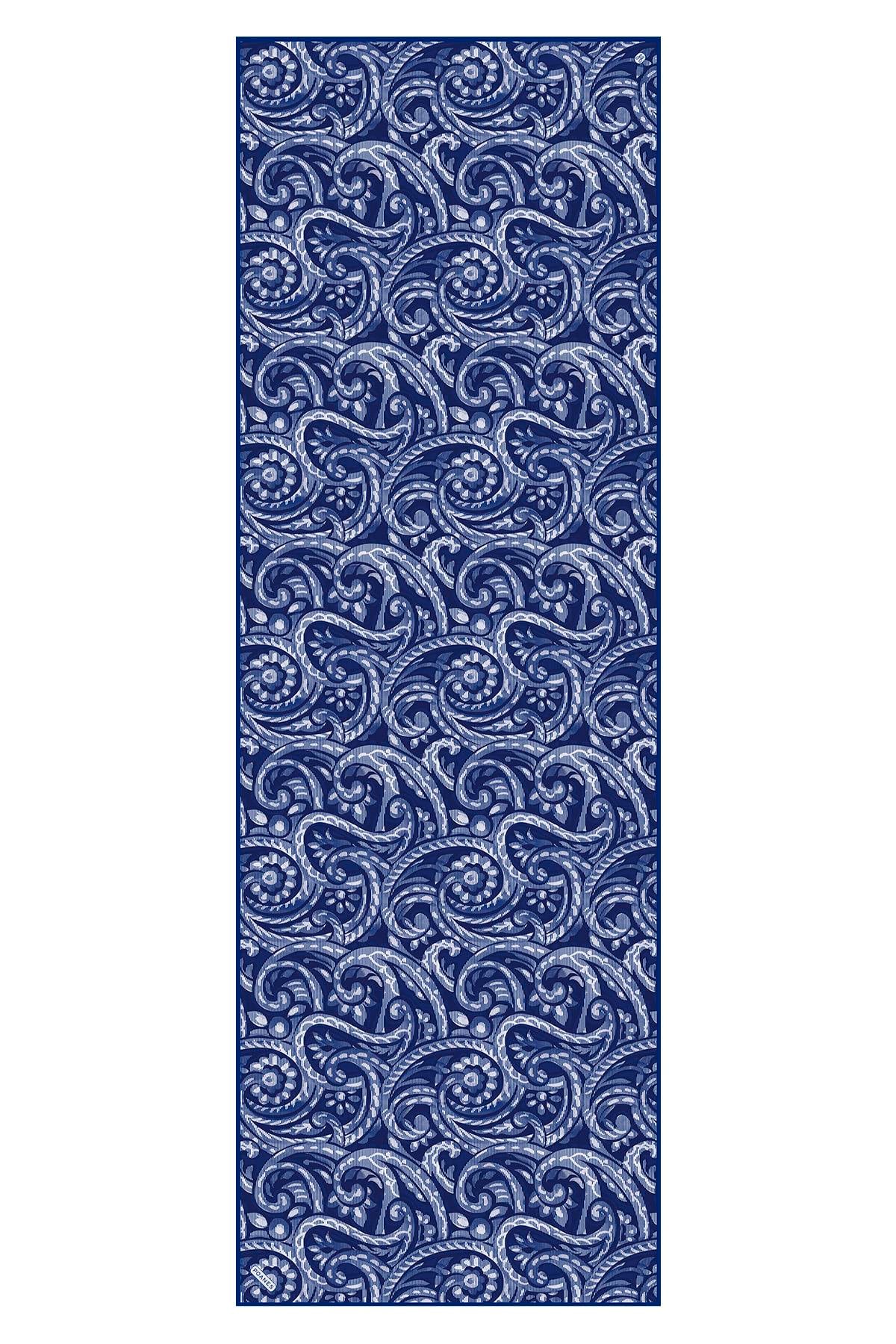 Paisley Dalgası Desenli Krep İpek Şal