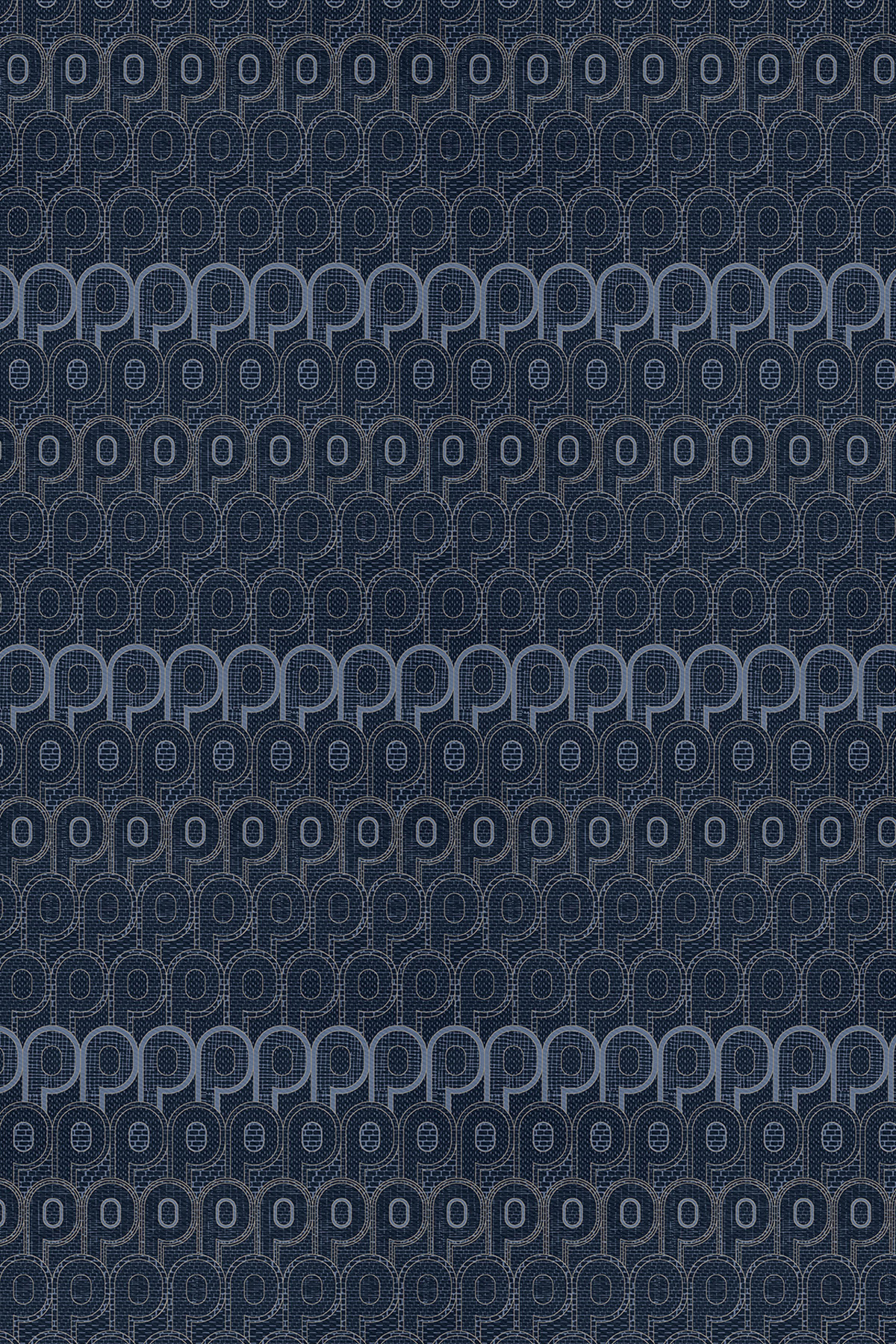 Monogram Desenli Krep İpek Şal görseli 2