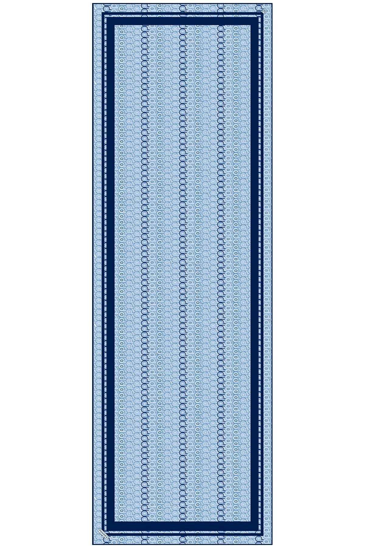 Monogram Desenli Krep İpek Şal
