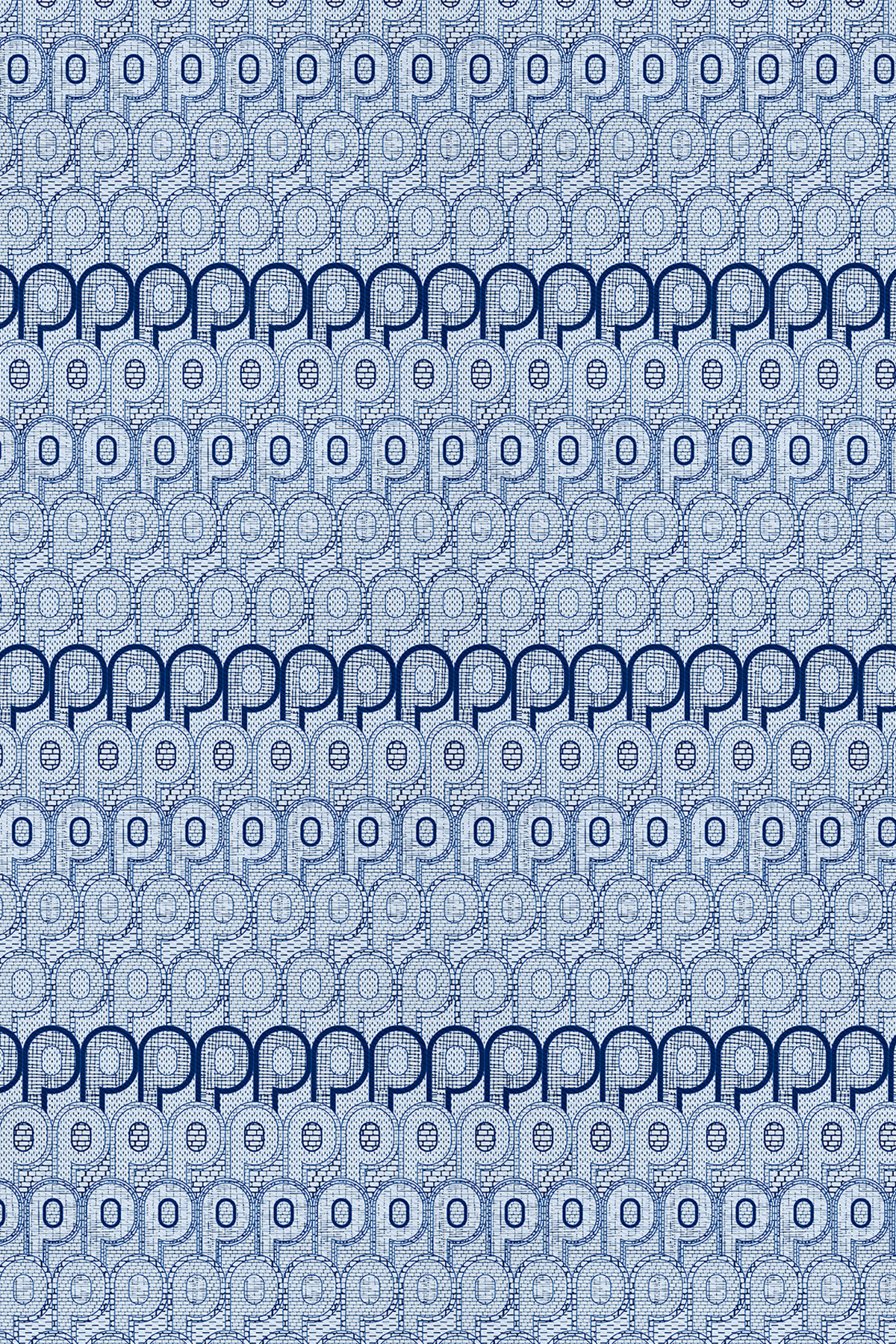 Monogram Desenli Krep İpek Şal görseli 2