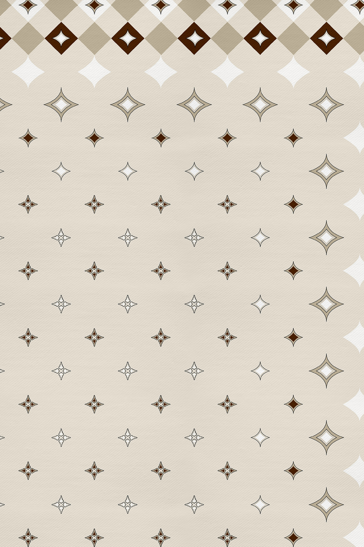 Poanes Yıldız Desenli Twill İpek Eşarp görseli 2