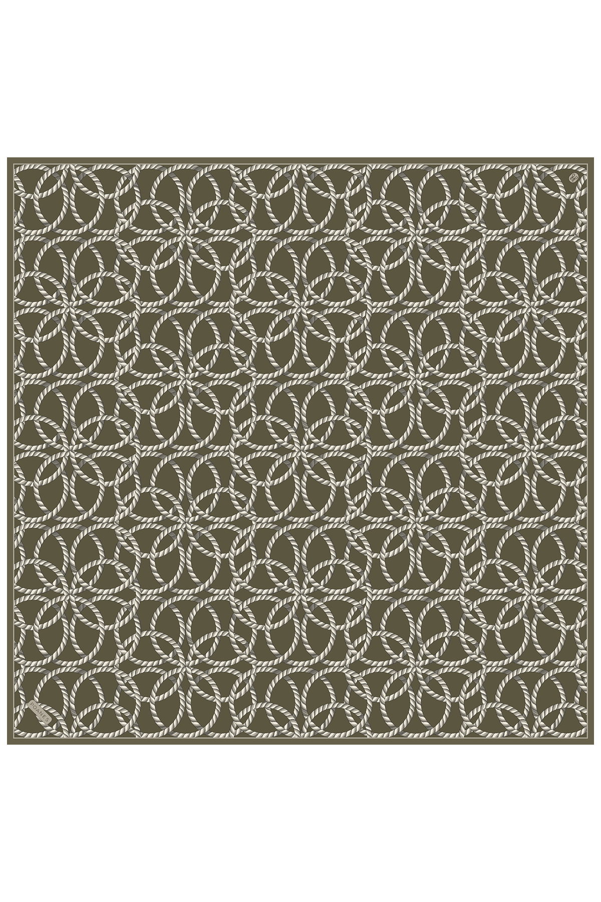 Poanes Halka Desenli Twill İpek Eşarp görseli 1
