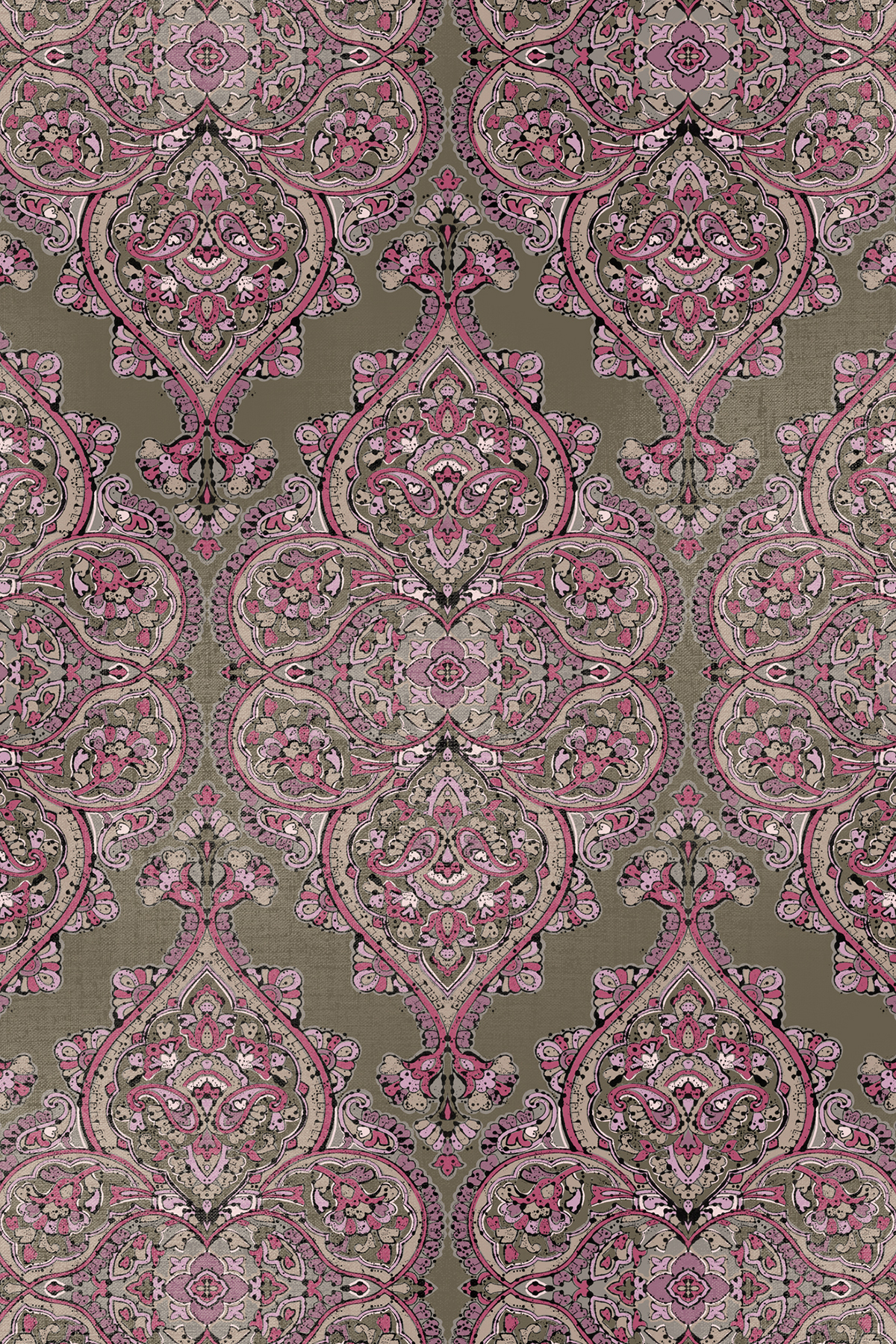 Poanes Madalyon Desenli Twill İpek Eşarp görseli 2