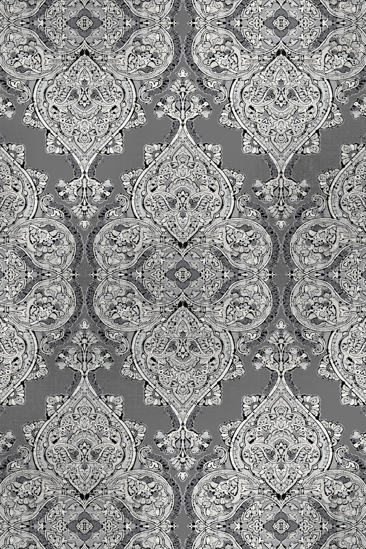 Poanes Madalyon Desenli Twill İpek Eşarp görseli 2