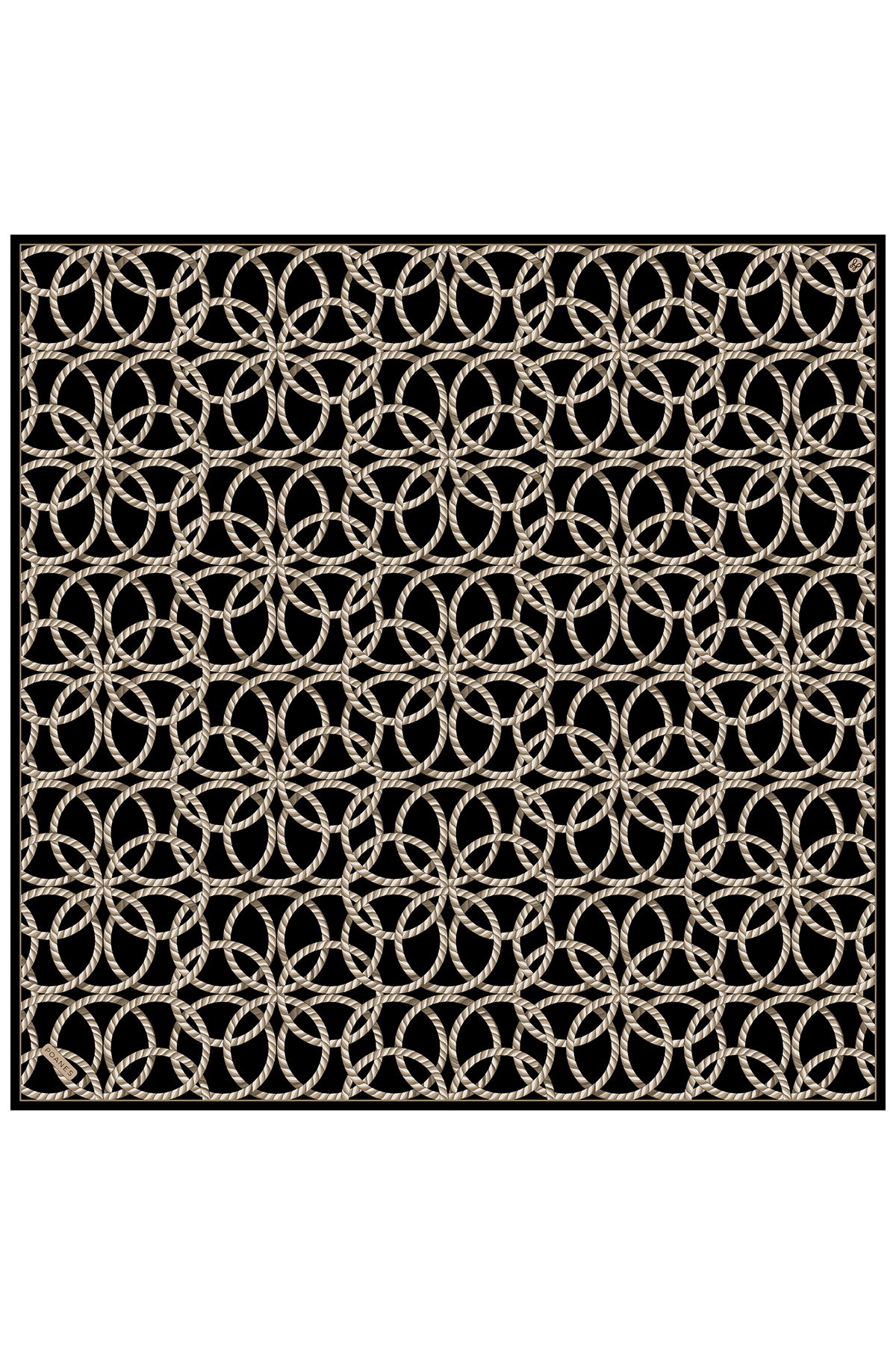 Poanes Halka Desenli Twill İpek Eşarp görseli 1