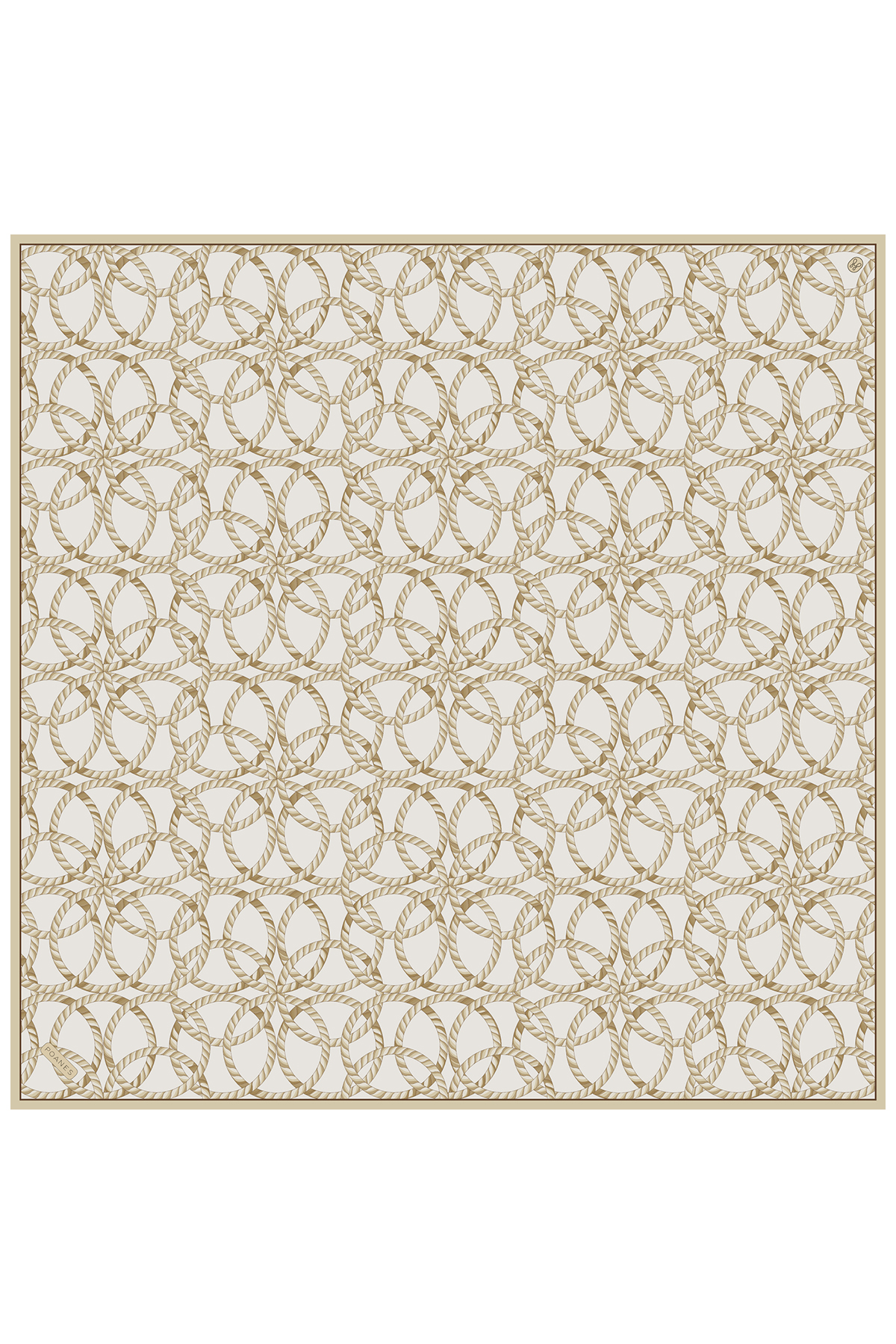 Poanes Halka Desenli Twill İpek Eşarp görseli 1